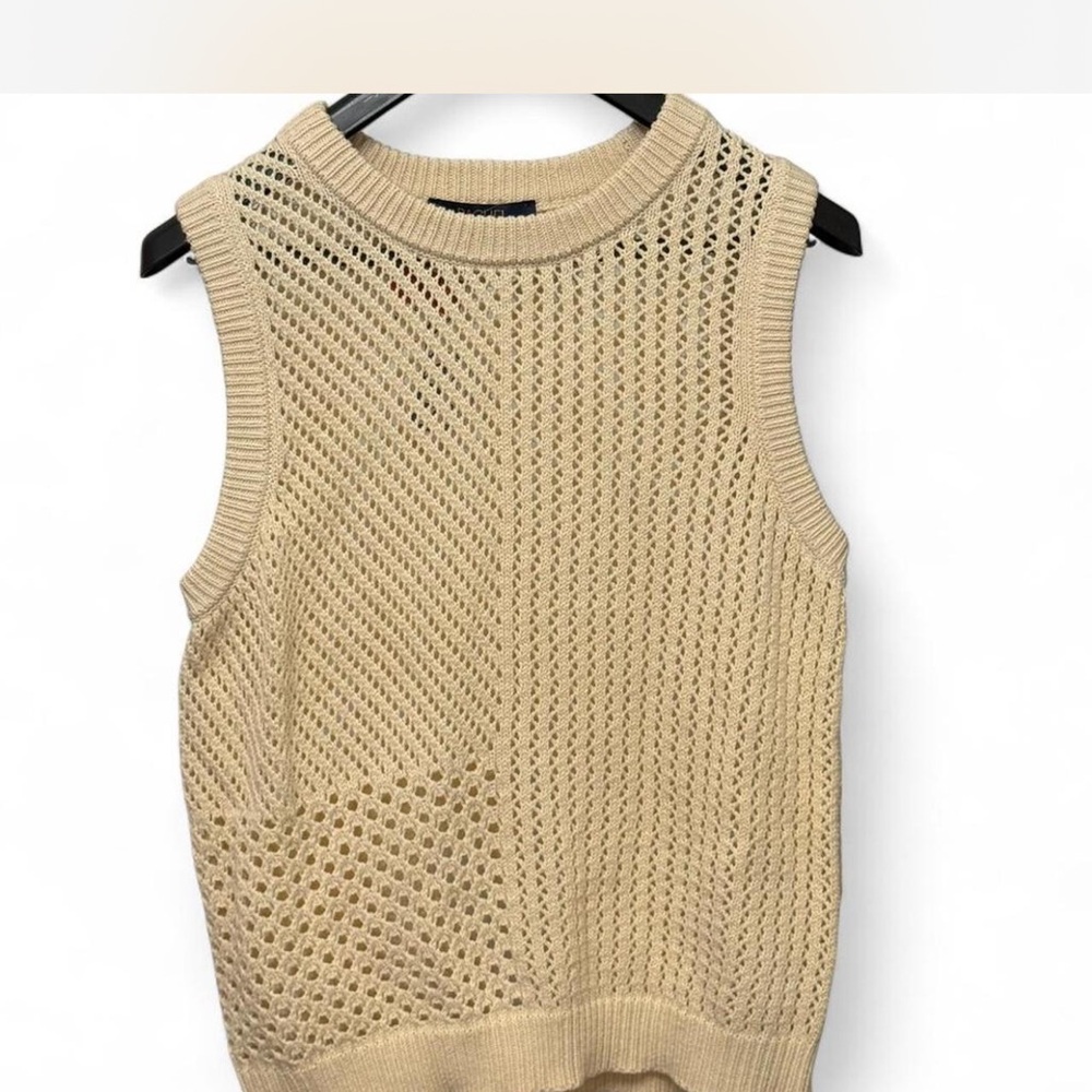RACHEL Rachel Roy Tan Sleeveless Knit Sweater